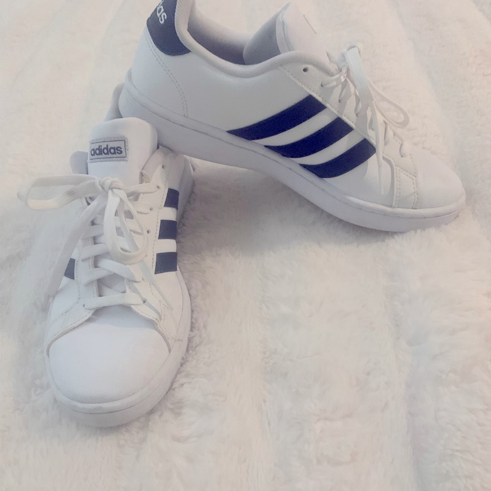 Adidas black and white sneakers